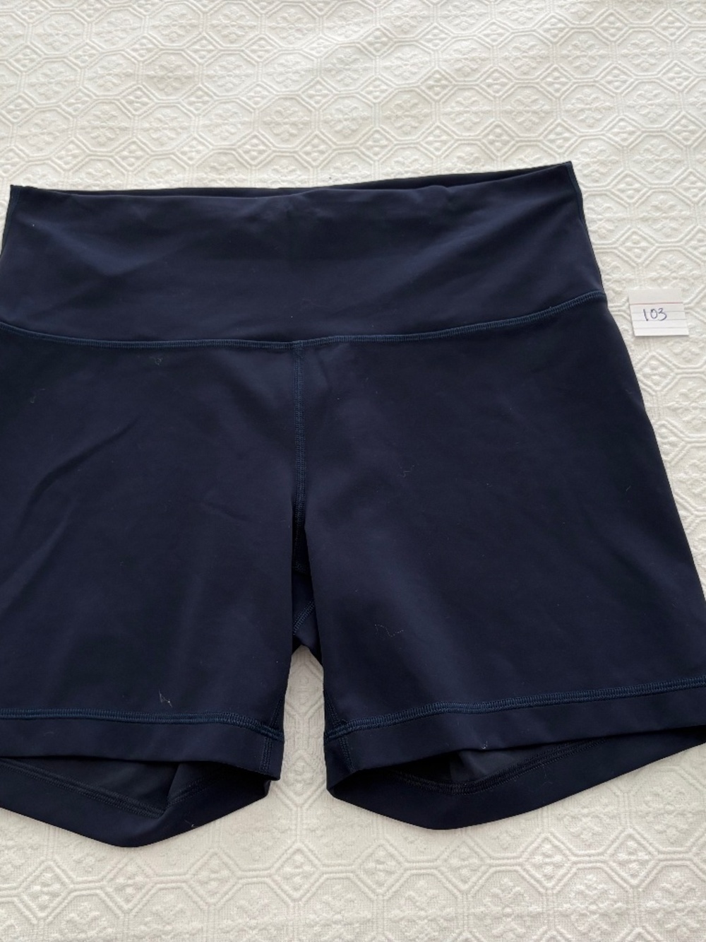 Lululemon Wunder Train High-Rise 6" Shorts True Navy Size 14 (#103)